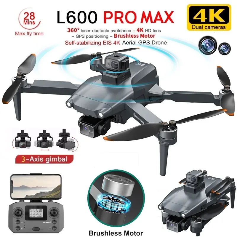 Drone Gimbal 3 Axis - L600 PRO MAX GPS 드론 전문