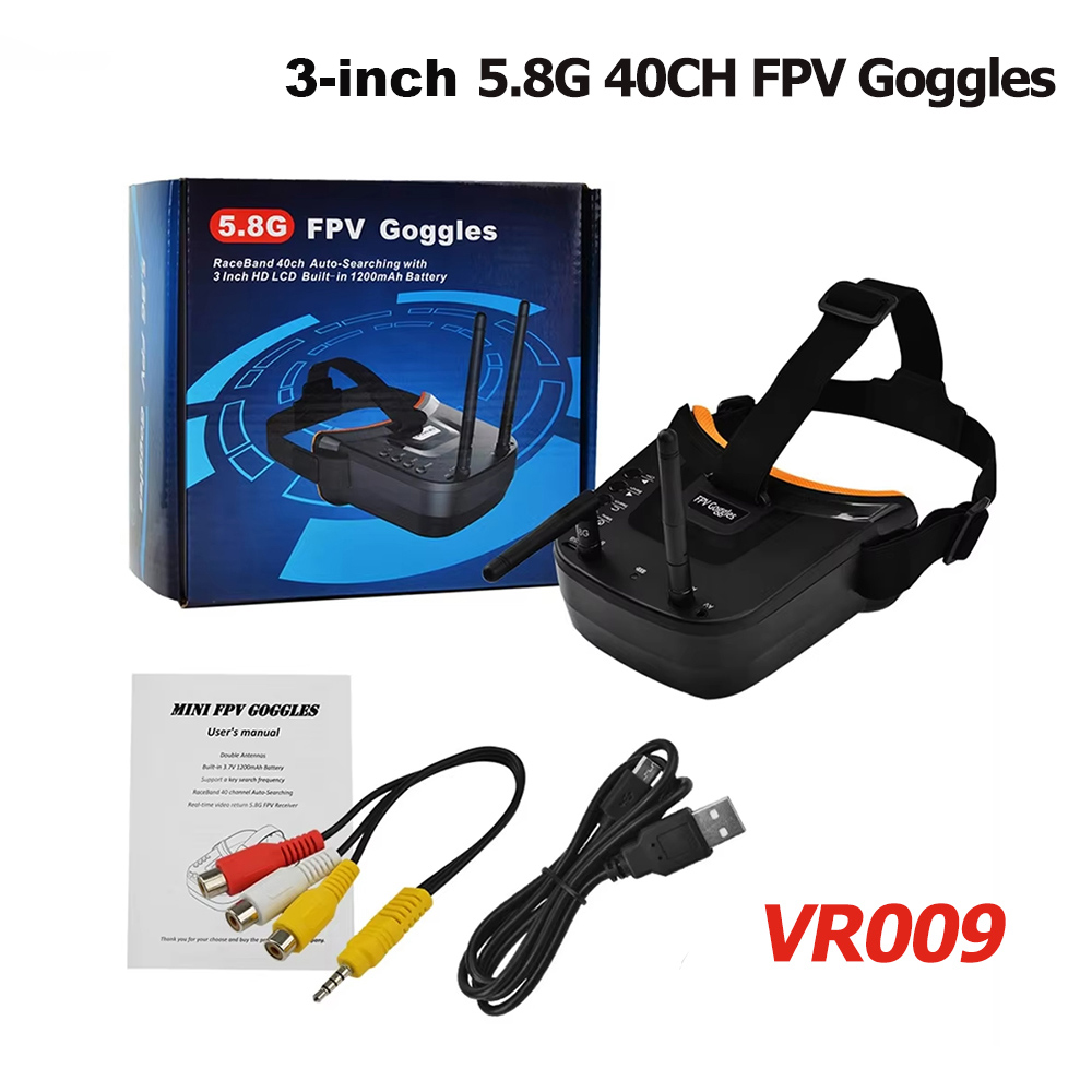 Drone Gimbal Controller - VR009 FPV 비디오 고글 3인치 480*320